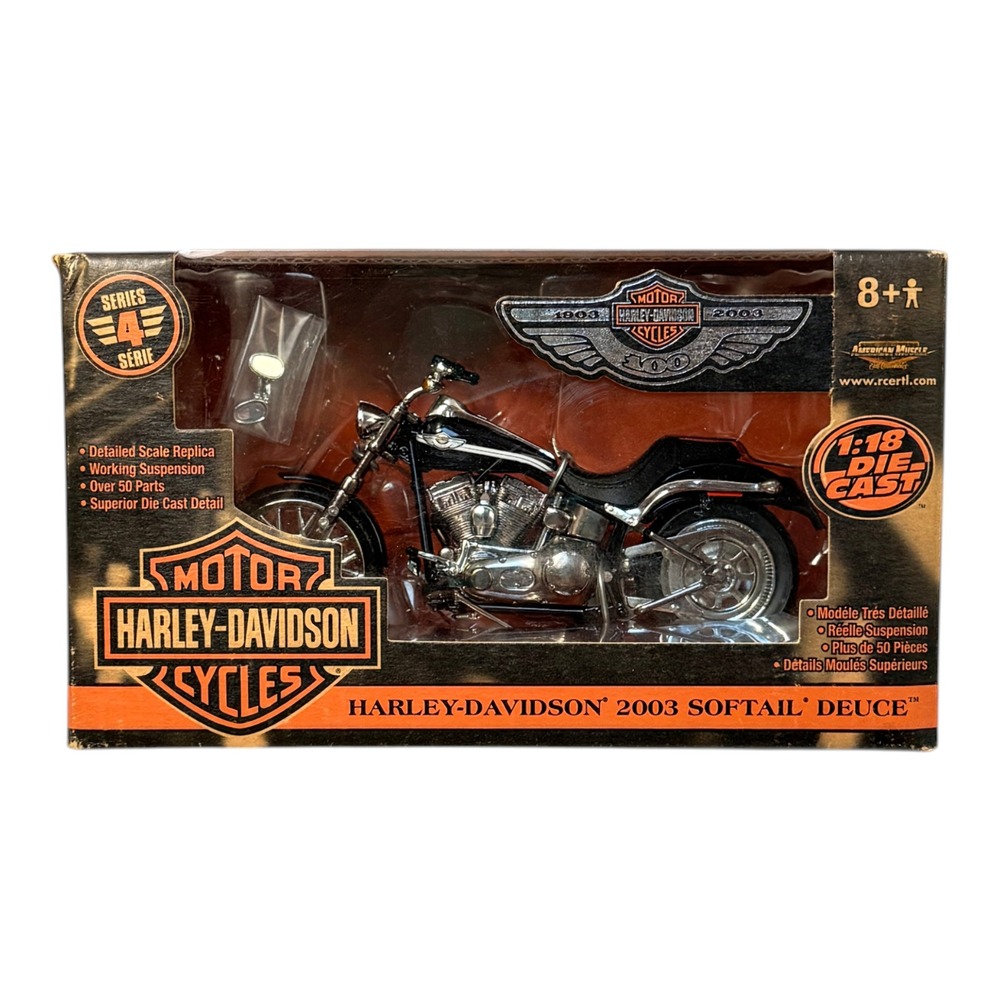 ERTL Harley-Davidson 2003 Softail Deuce Motorcycle 1:18 Die-Cast Black New